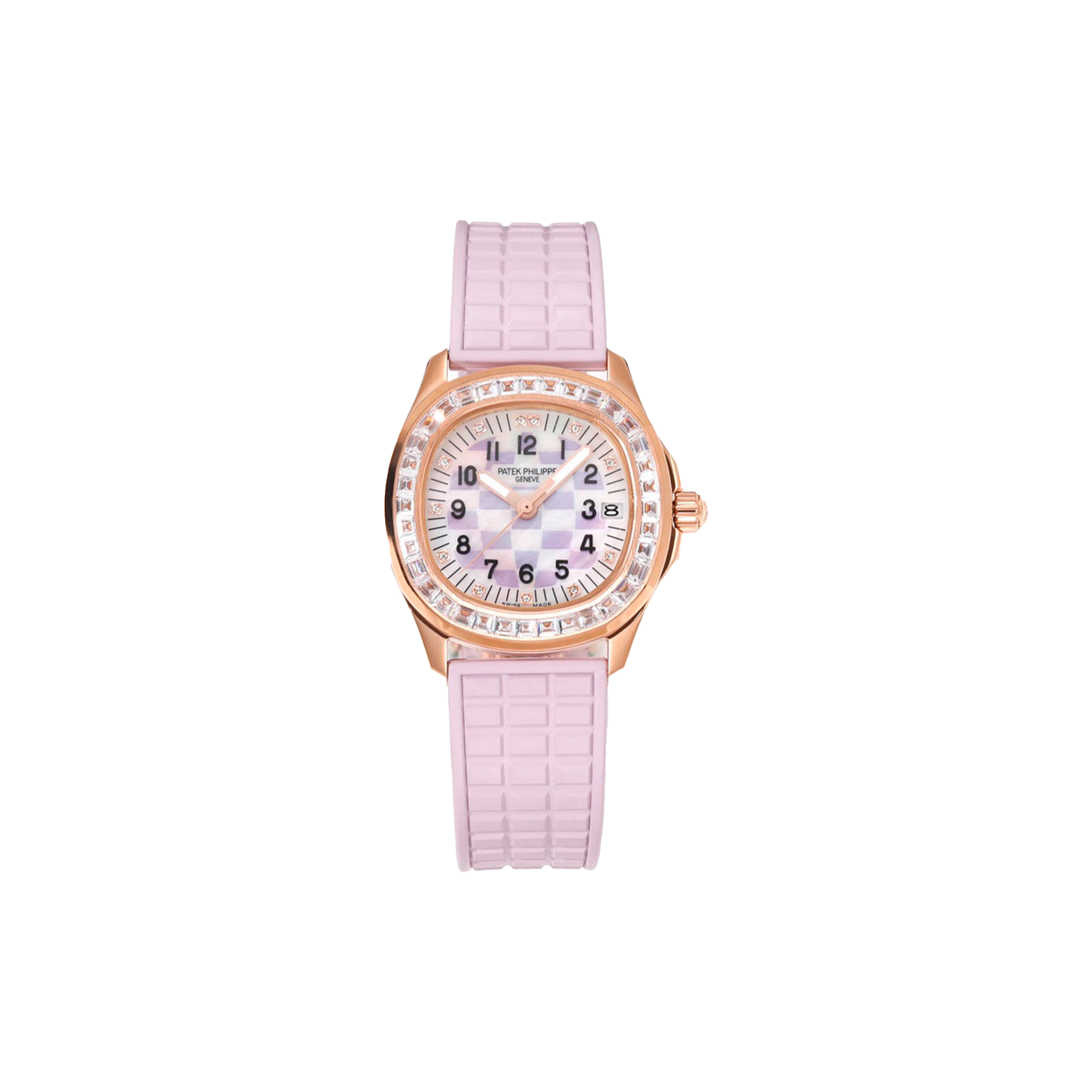 p**ek ph**ppe aquanaut luce ''haute joaillerie'' rose gold Di*m*nd dial watch 5072r-001